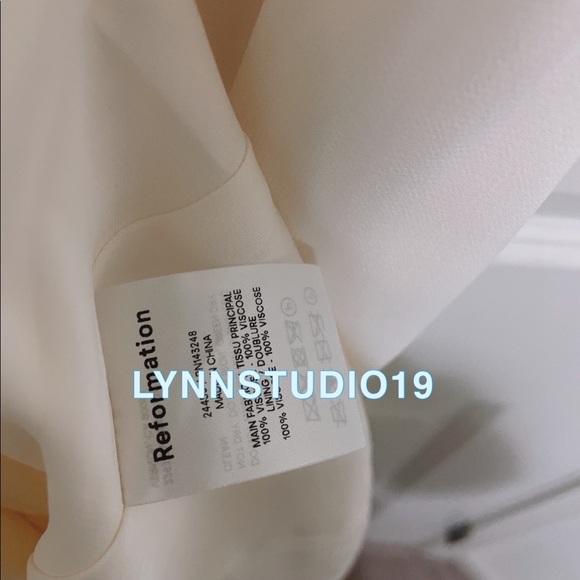 NWOT Reformation Nikita Dress Ivory - Picture 4 of 7